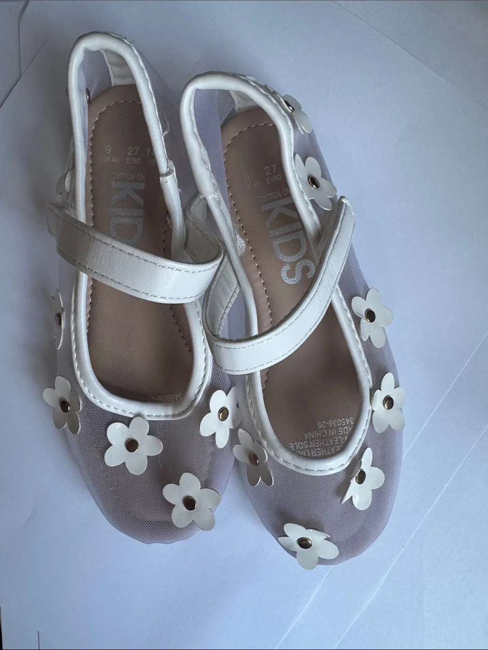 Cotton On White Floral Mary Jane Sandals for Kids